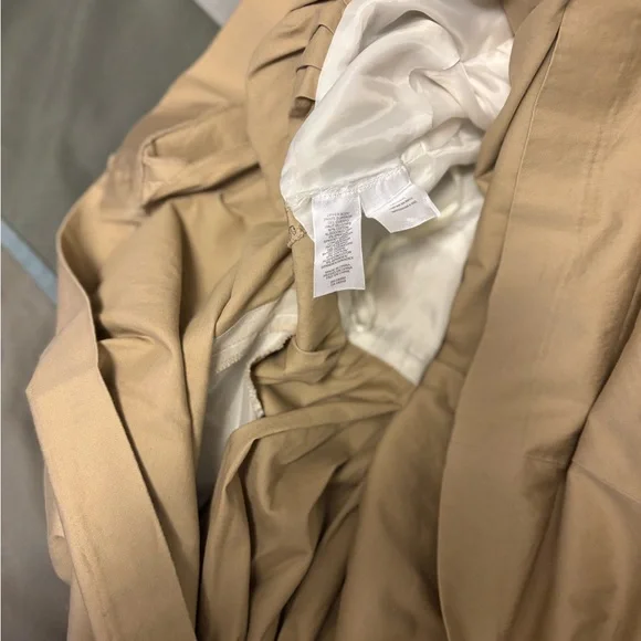 Evan Picone Beige and White Belted Midi Dress - Picture 4 of 4